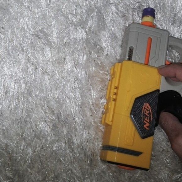 Nerf N-Strike toy yellow kids children soft pellets strike play dart bla… - Picture 5 of 9